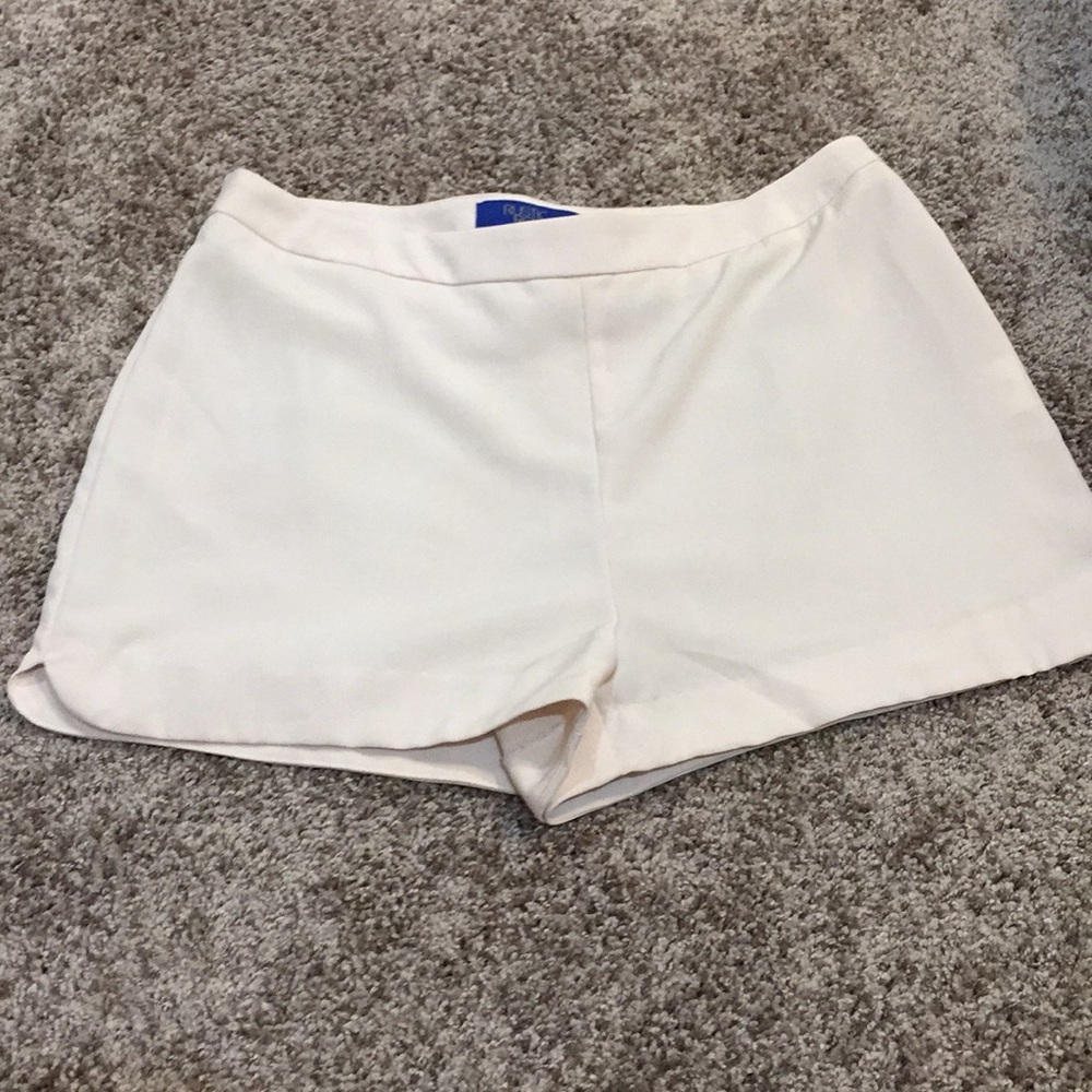 Cream polyester Rustic Royals Shorts